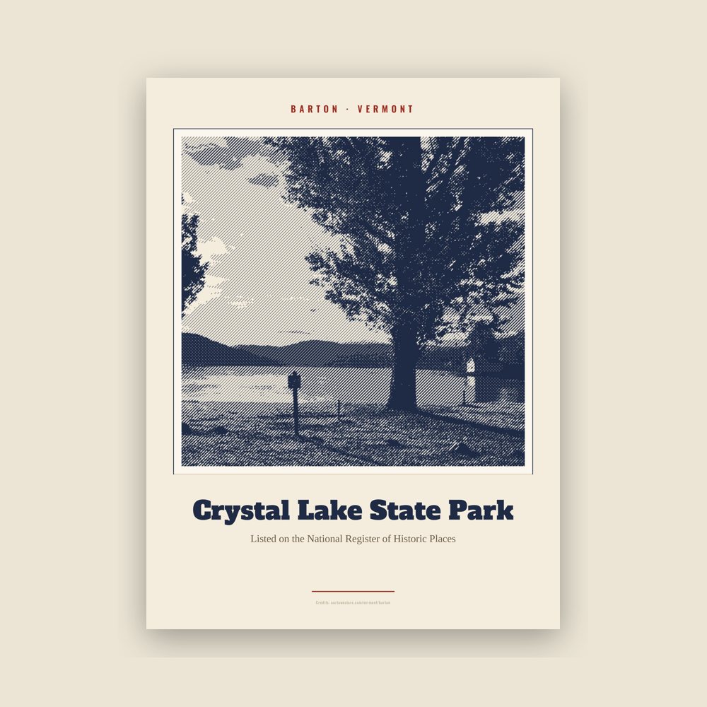 Barton Crystal Lake State Park Landmark Print