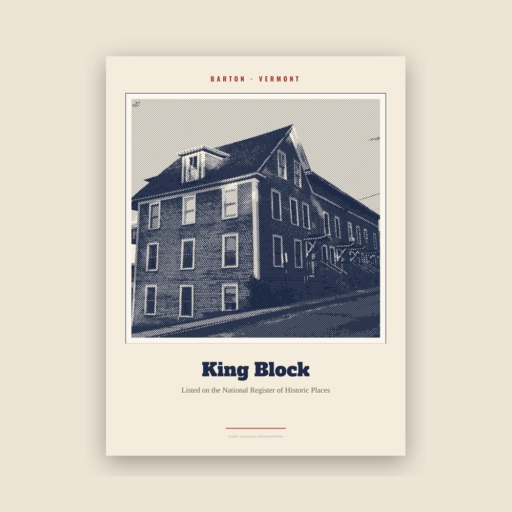 Barton King Block Landmark Print