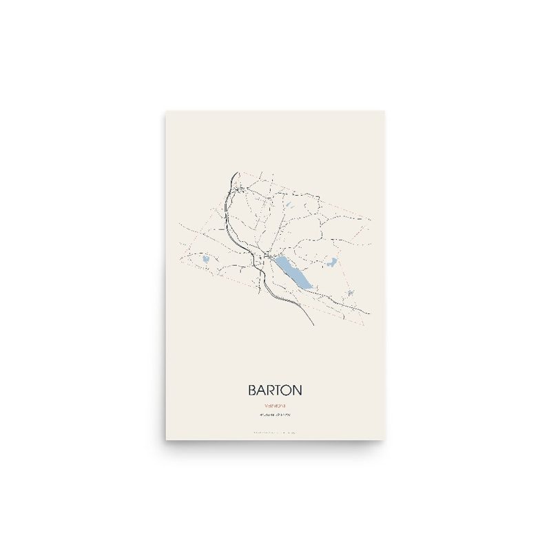 Barton Street Map Poster · Linen