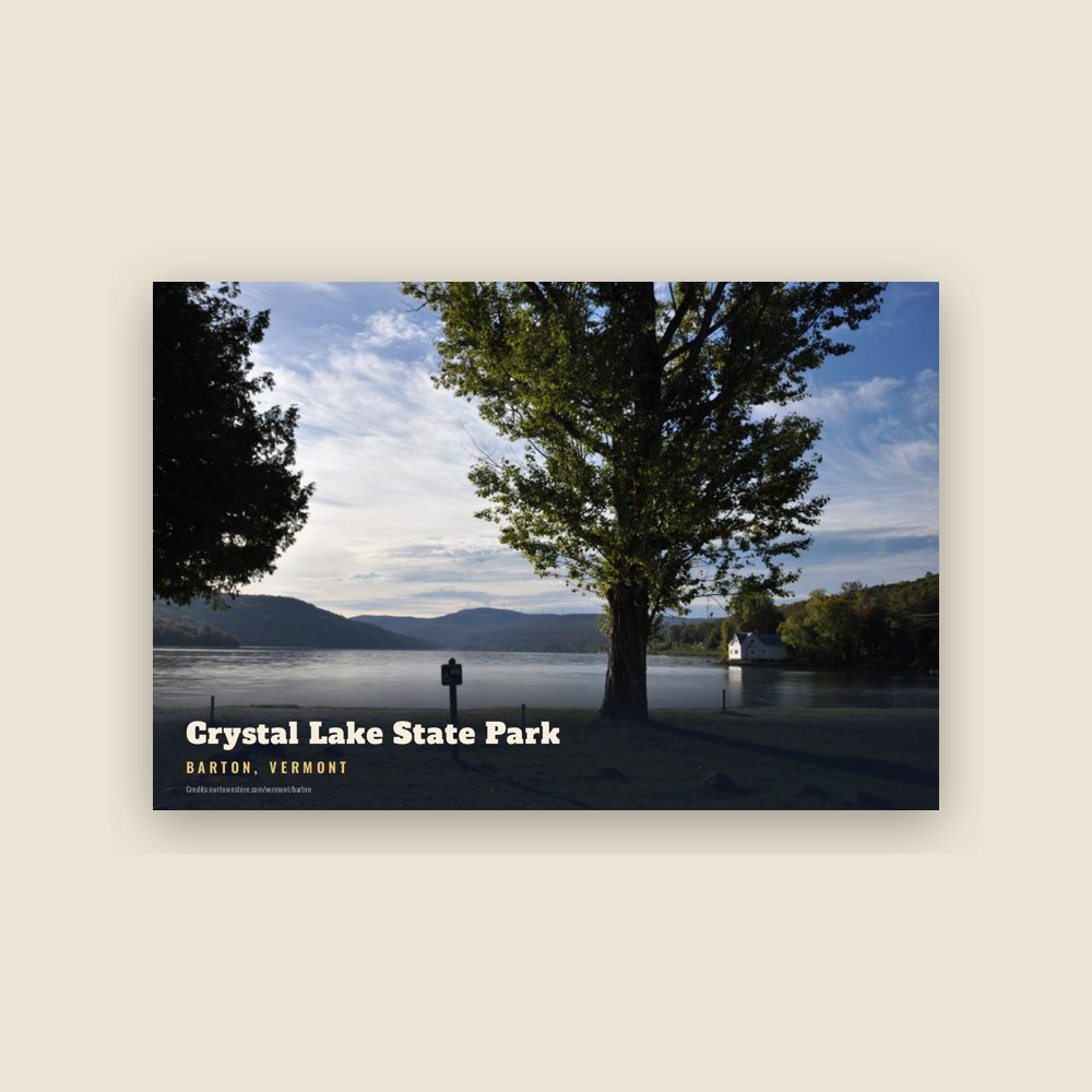 Barton Crystal Lake State Park Postcard