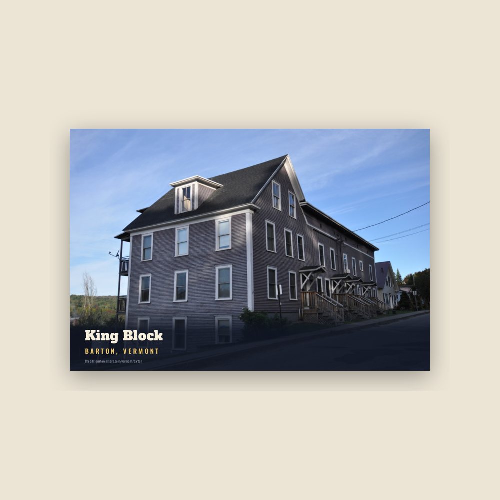 Barton King Block Postcard