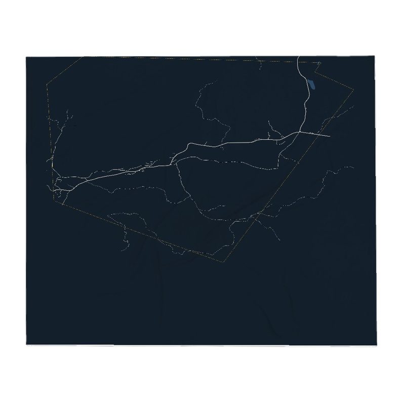 Belvidere Street Map Throw Blanket