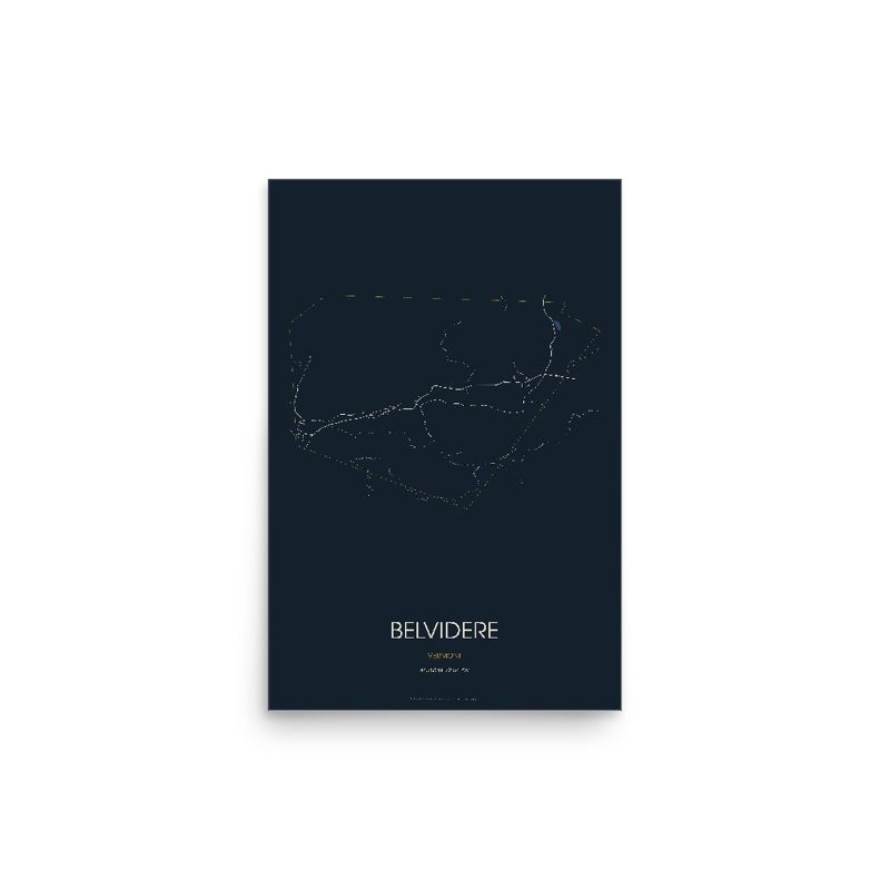 Belvidere Street Map Poster · Midnight