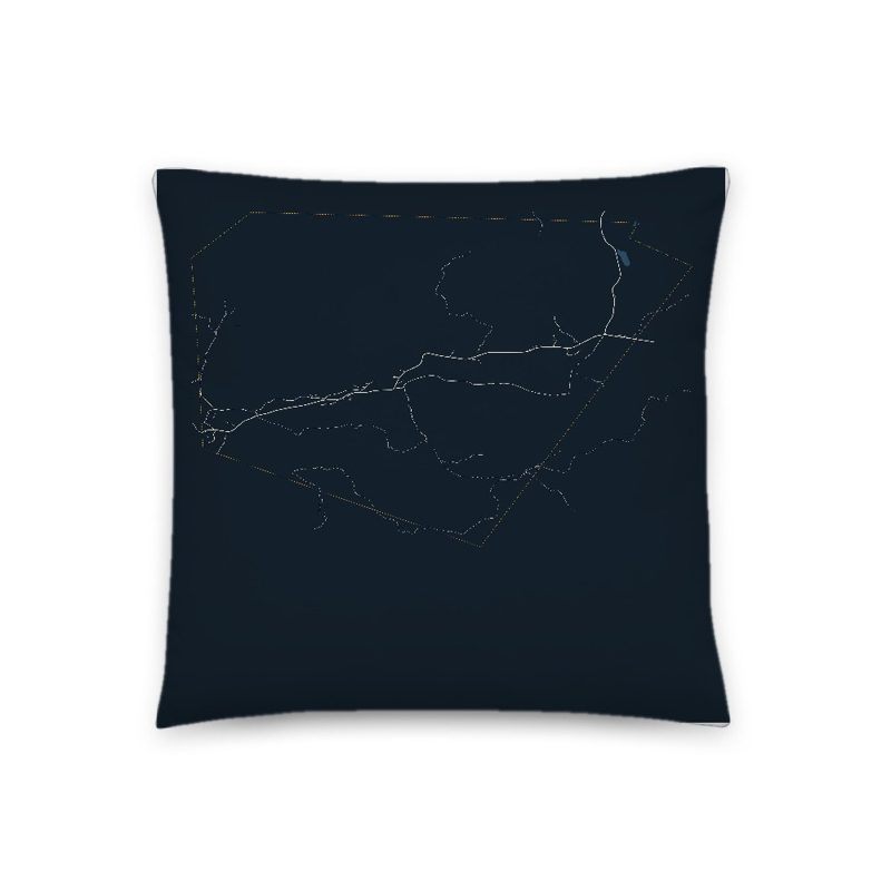 Belvidere Map Throw Pillow