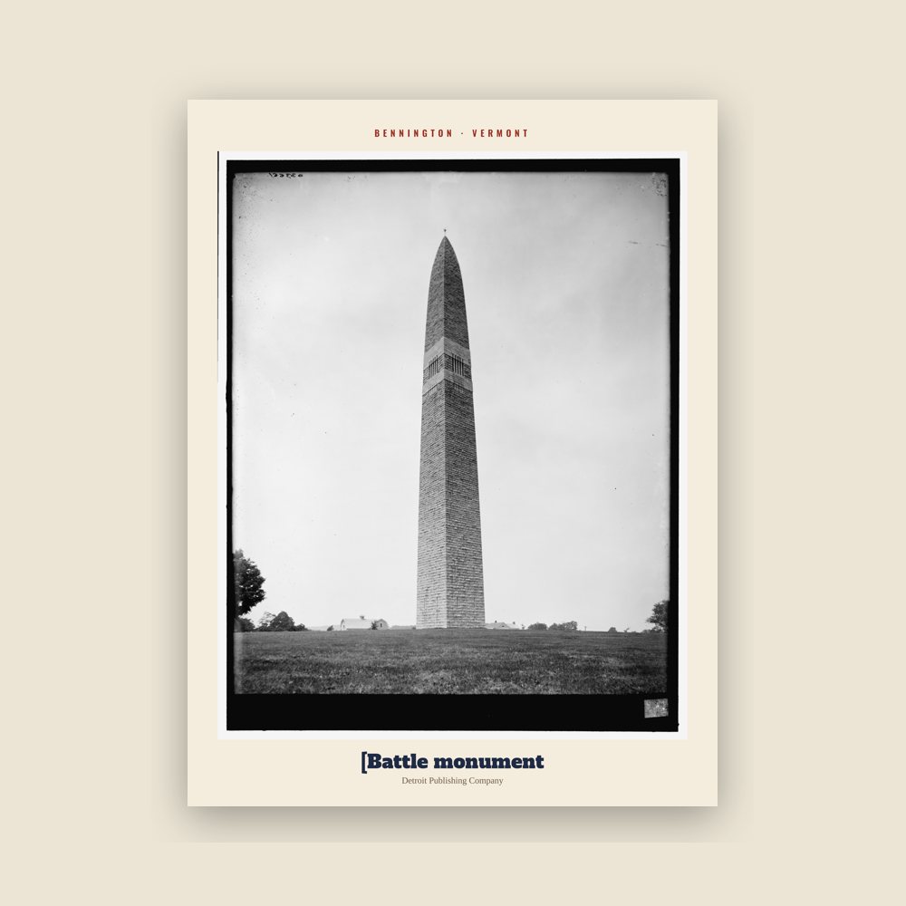 Bennington [Battle monument Archive Print