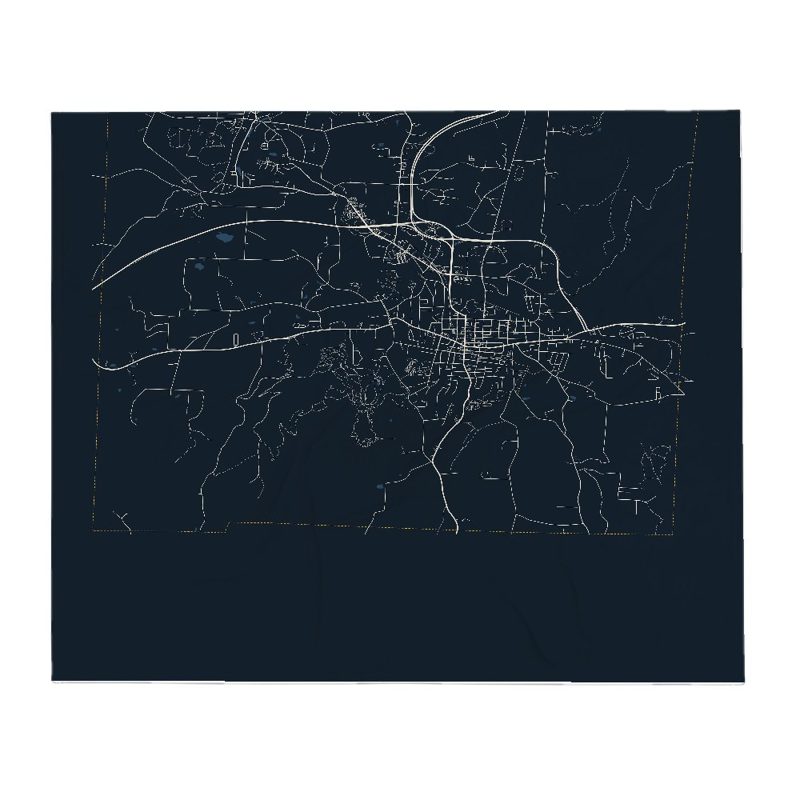Bennington Street Map Throw Blanket