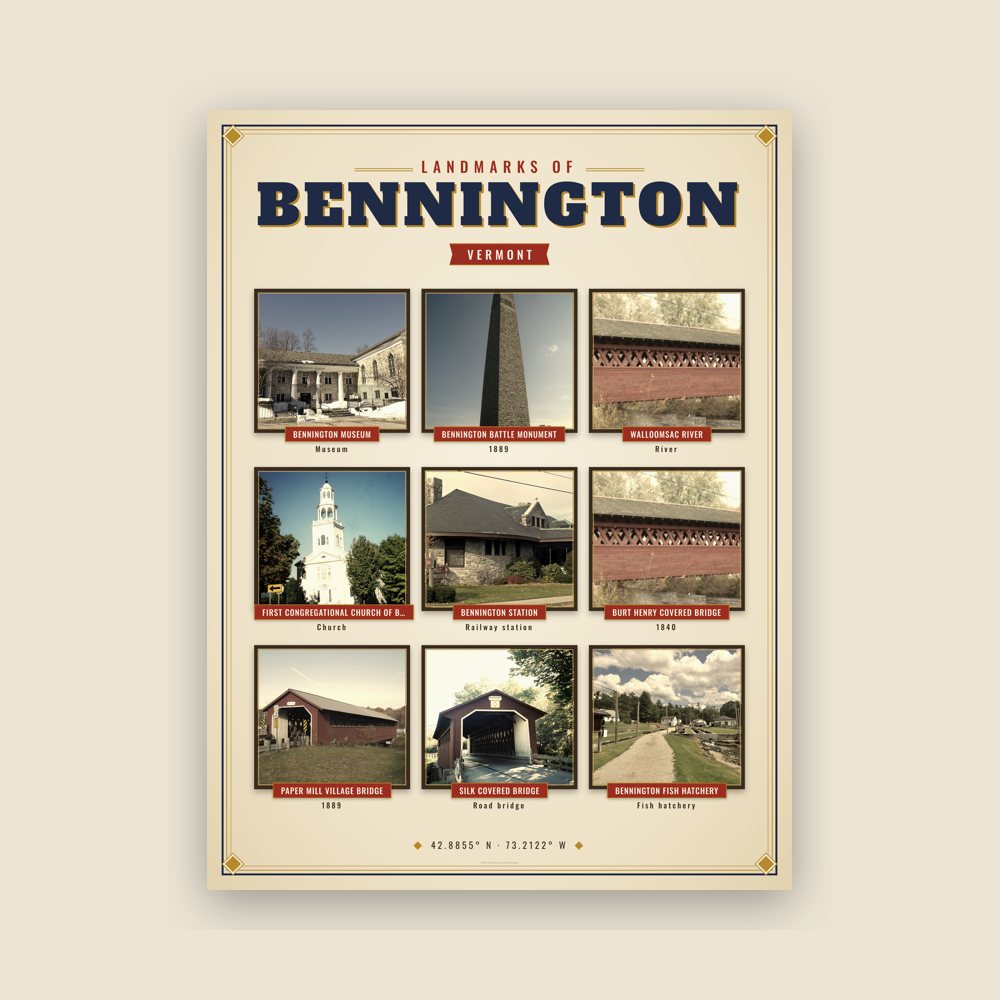 Bennington Landmarks Photo Poster