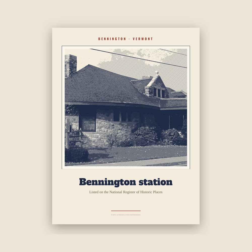 Bennington Bennington station Landmark Print
