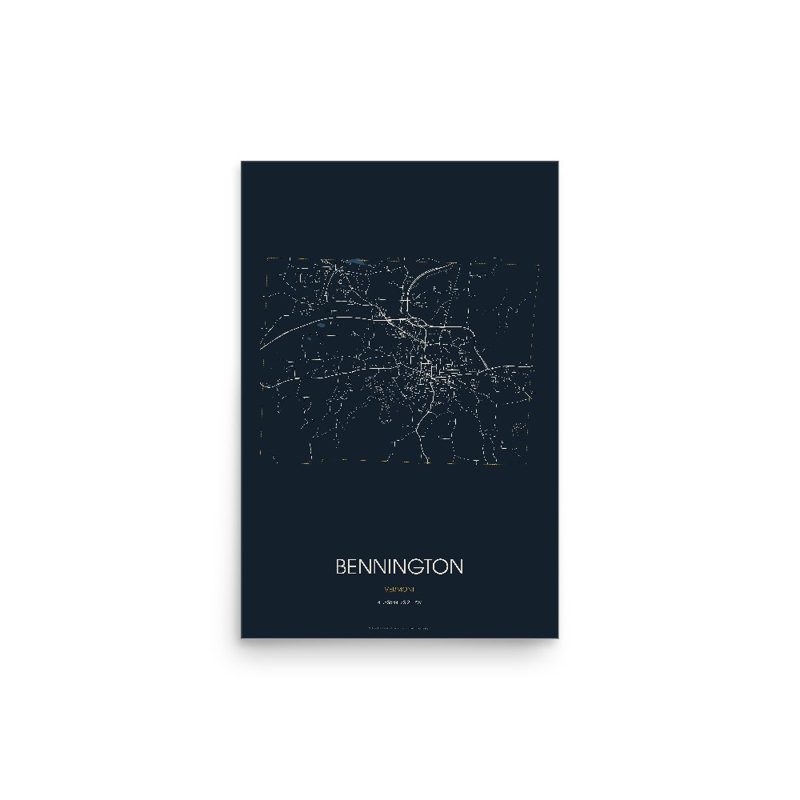 Bennington Street Map Poster · Midnight