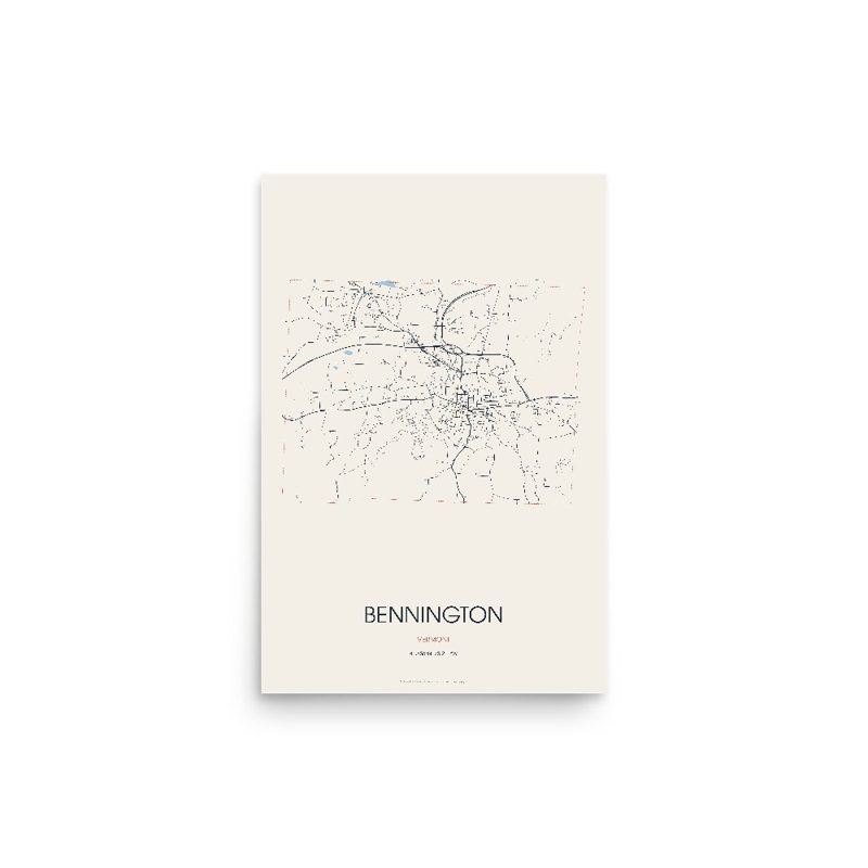 Bennington Street Map Poster · Linen