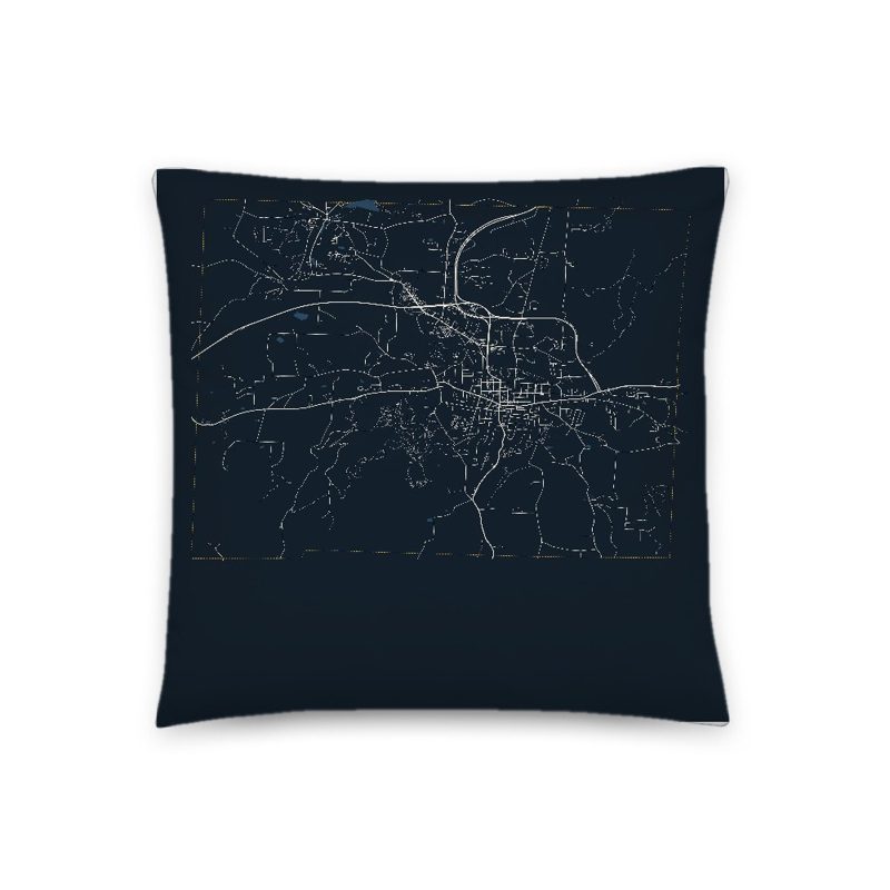 Bennington Map Throw Pillow