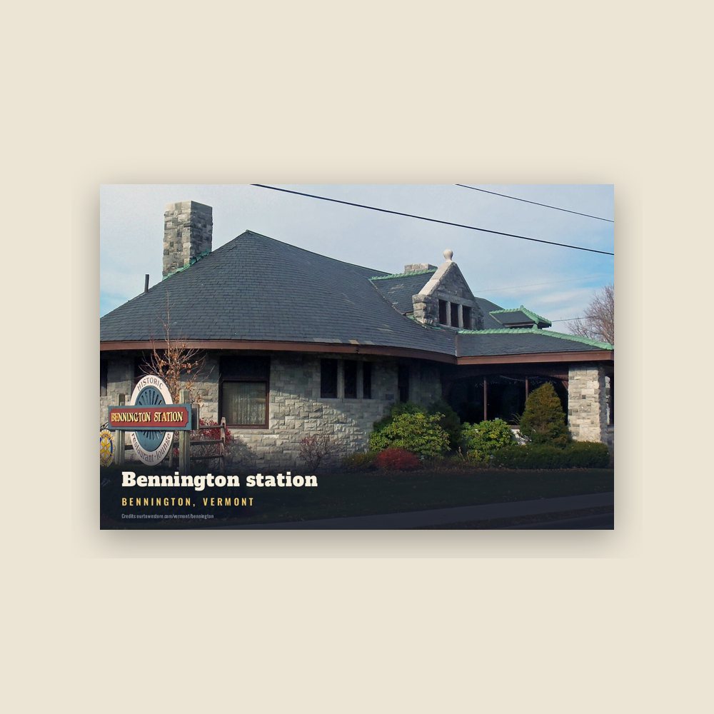 Bennington Bennington station Postcard
