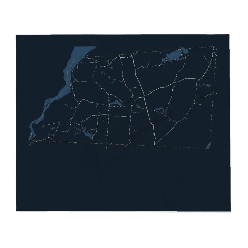 Benson Street Map Throw Blanket