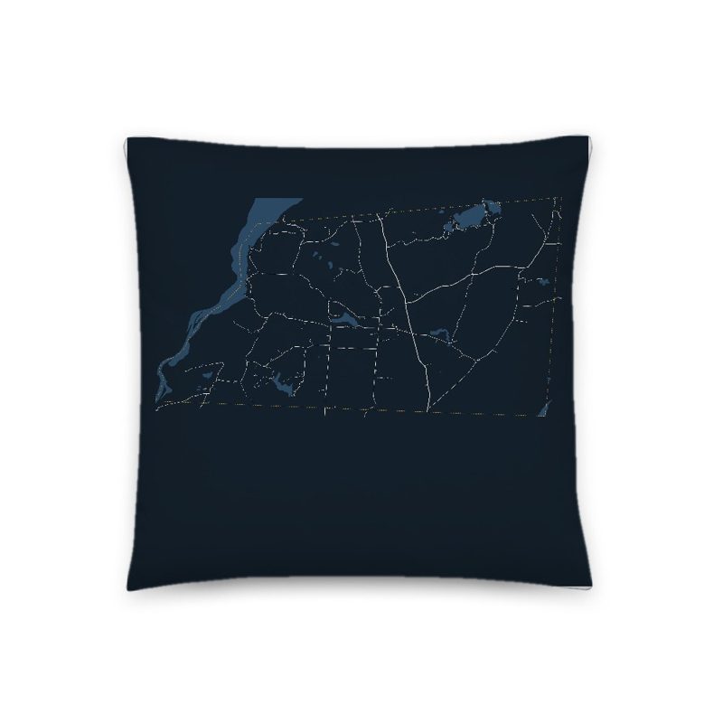 Benson Map Throw Pillow
