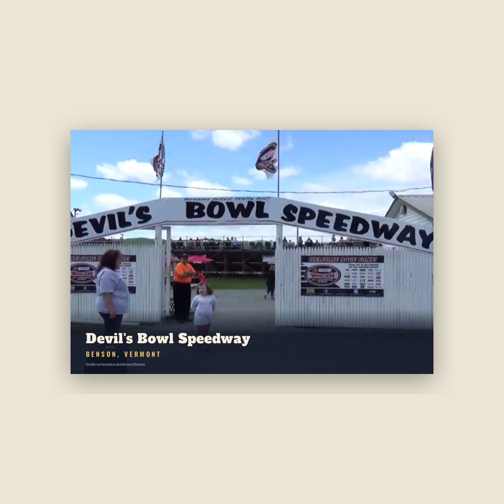 Benson Devil's Bowl Speedway Postcard
