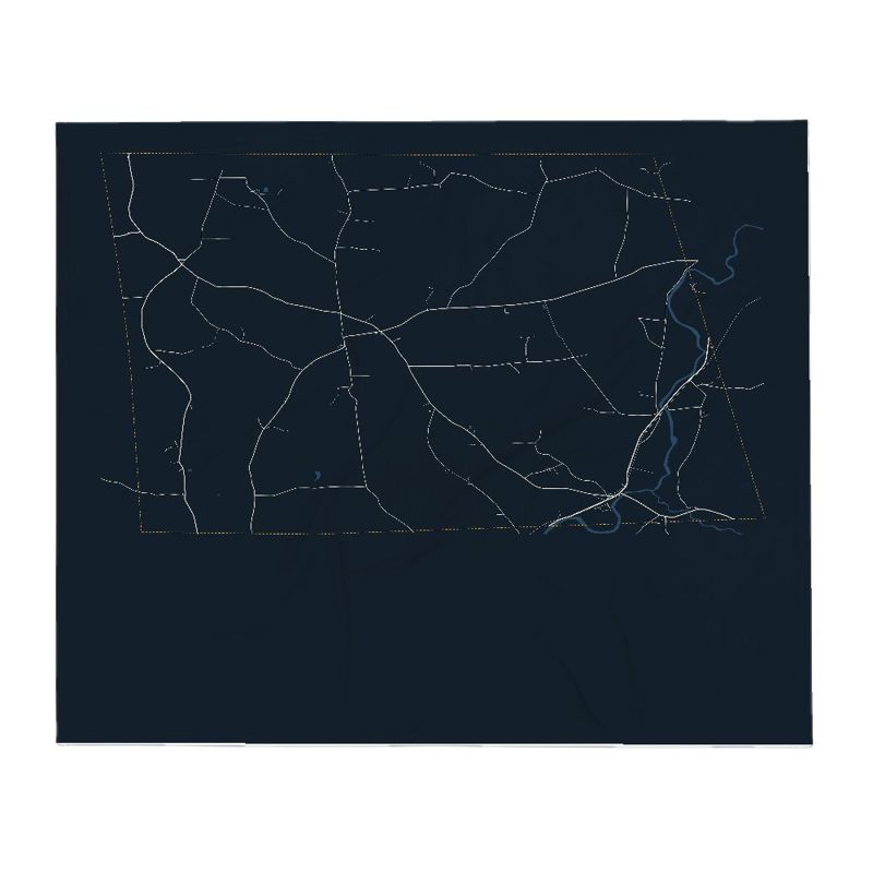 Berkshire Street Map Throw Blanket