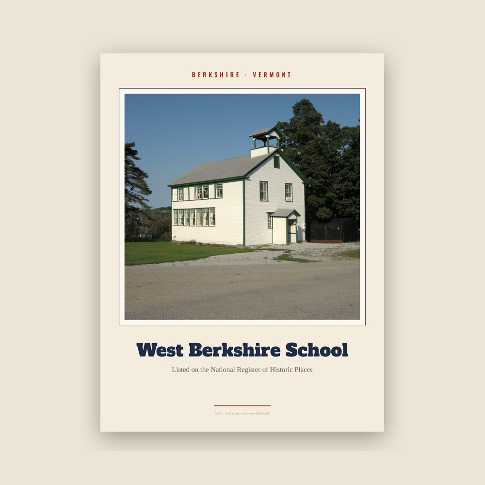 Berkshire West Berkshire School Landmark Print