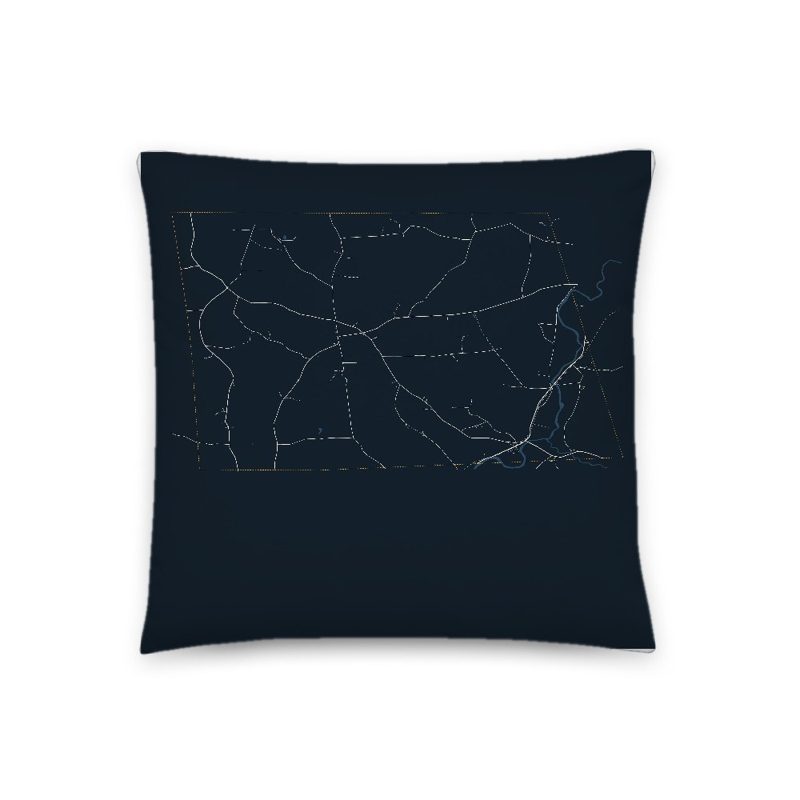Berkshire Map Throw Pillow