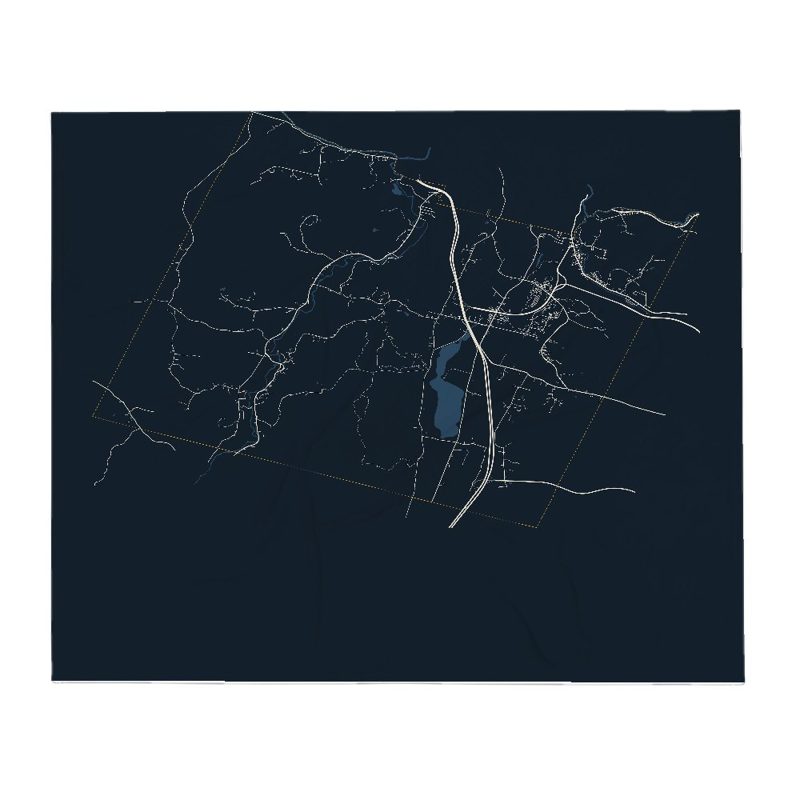 Berlin Street Map Throw Blanket
