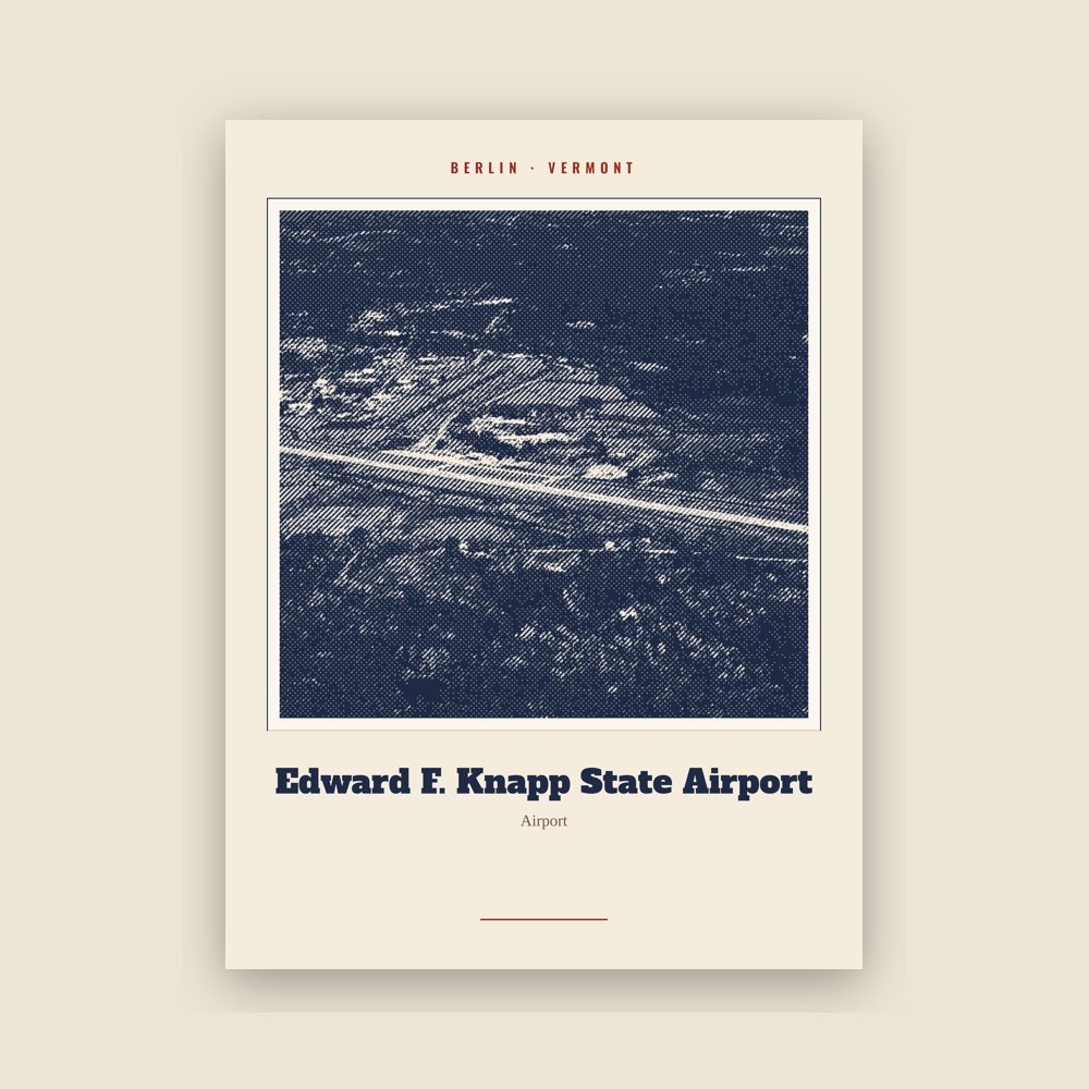 Berlin Edward F. Knapp State Airport Landmark Print