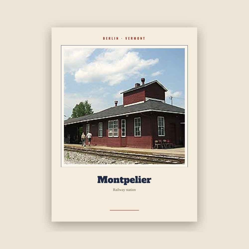 Berlin Montpelier Landmark Print