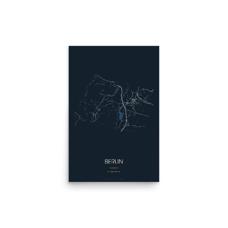 Berlin Street Map Poster · Midnight