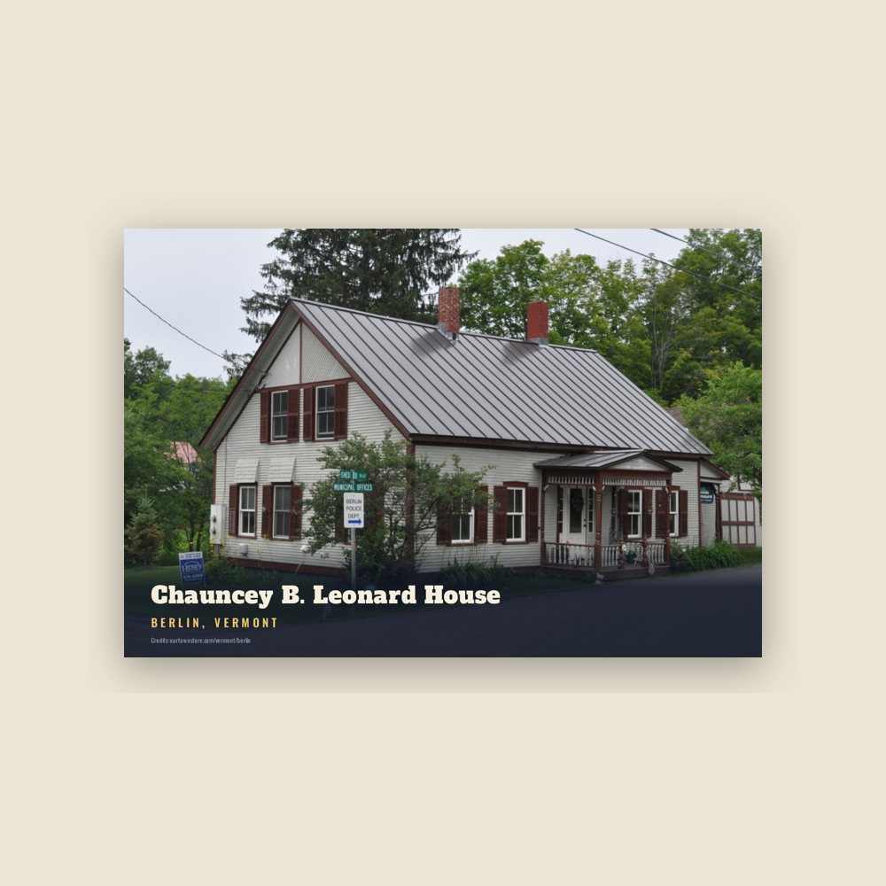 Berlin Chauncey B. Leonard House Postcard