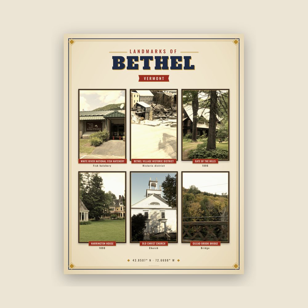 Bethel Landmarks Photo Poster
