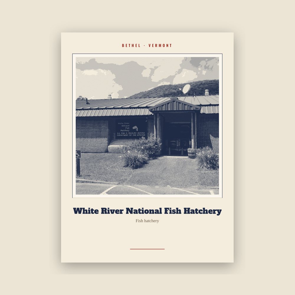 Bethel White River National Fish Hatchery Landmark Print