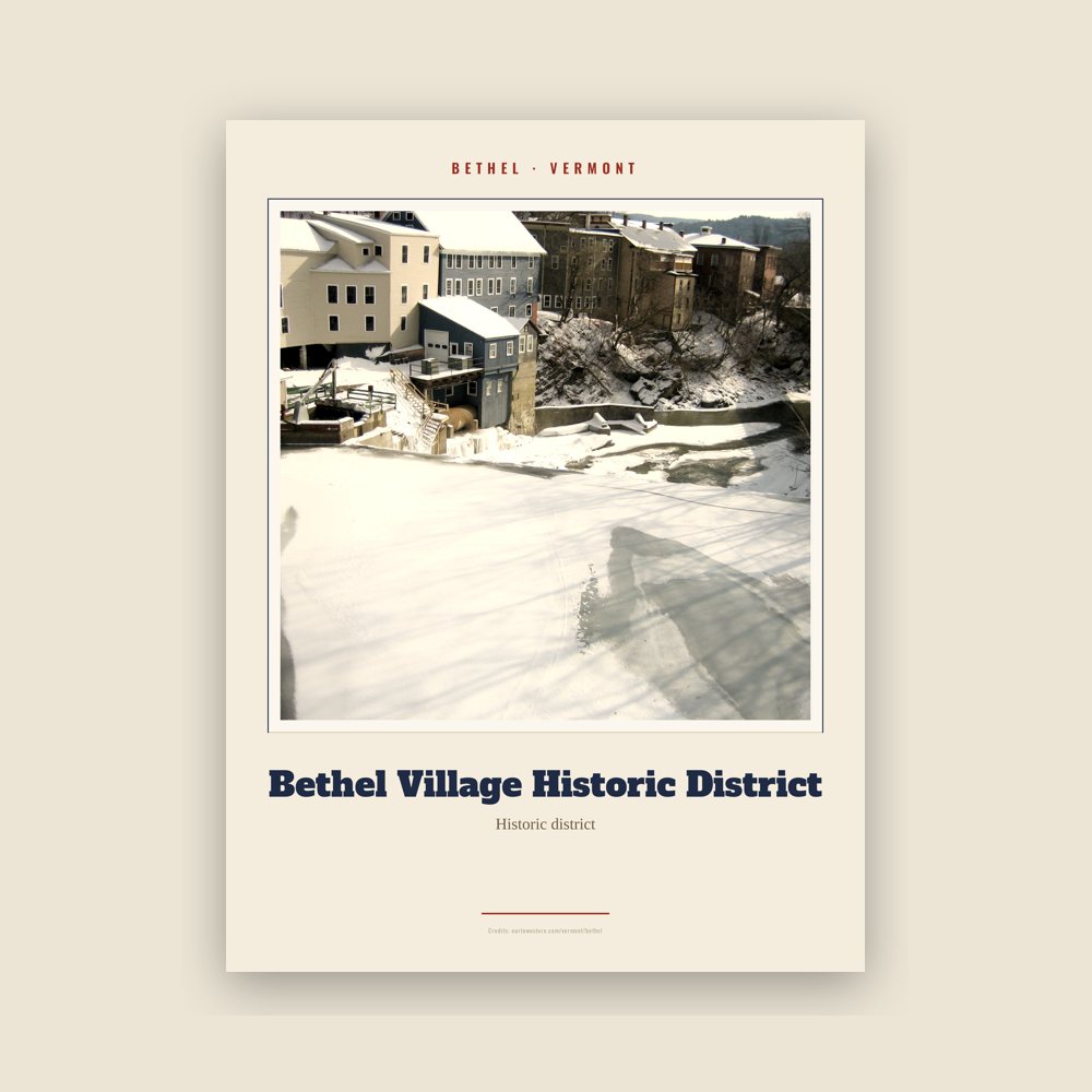 Bethel Bethel Village Historic District Landmark Print