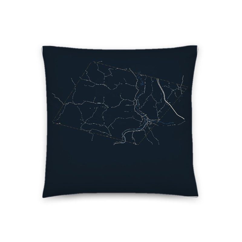 Bethel Map Throw Pillow