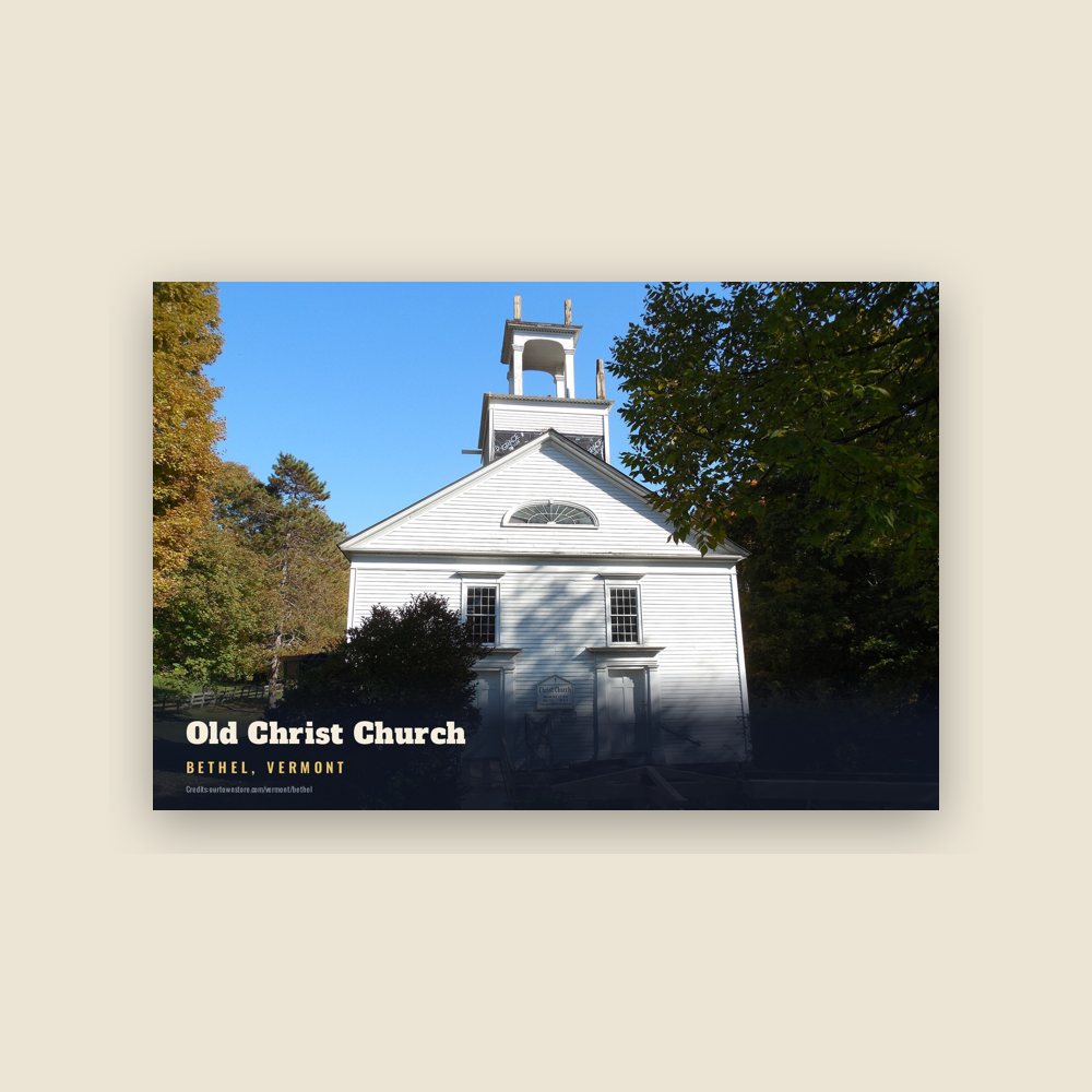 Bethel Old Christ Church Postcard