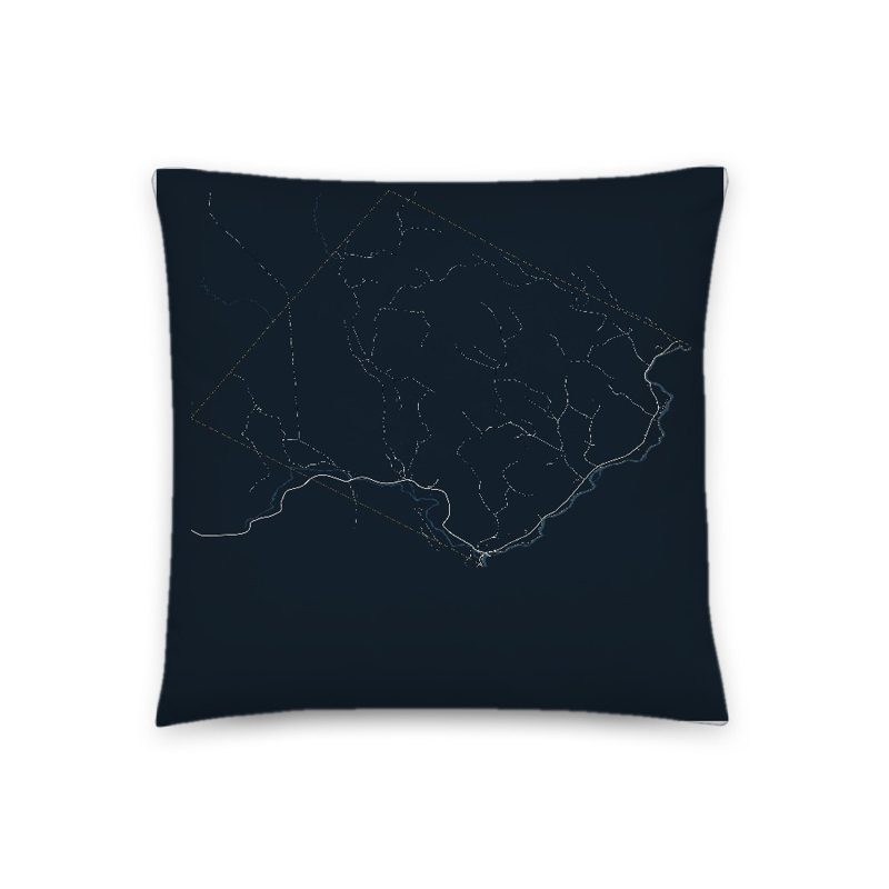 Bloomfield Map Throw Pillow