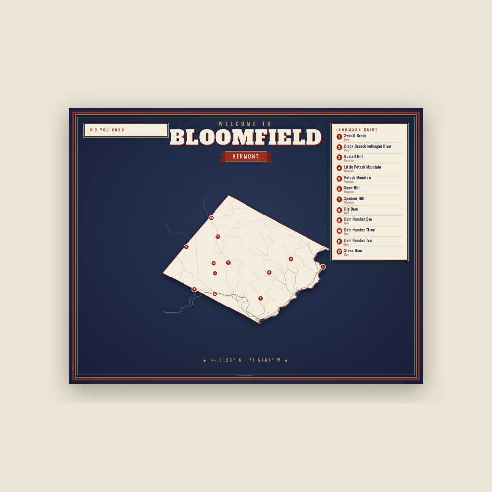 Bloomfield Map Placemat