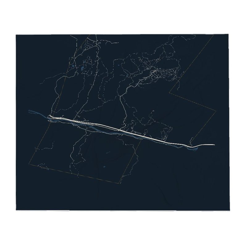 Bolton Street Map Throw Blanket