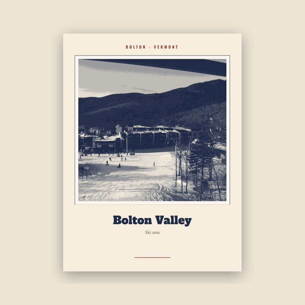 Bolton Bolton Valley Landmark Print