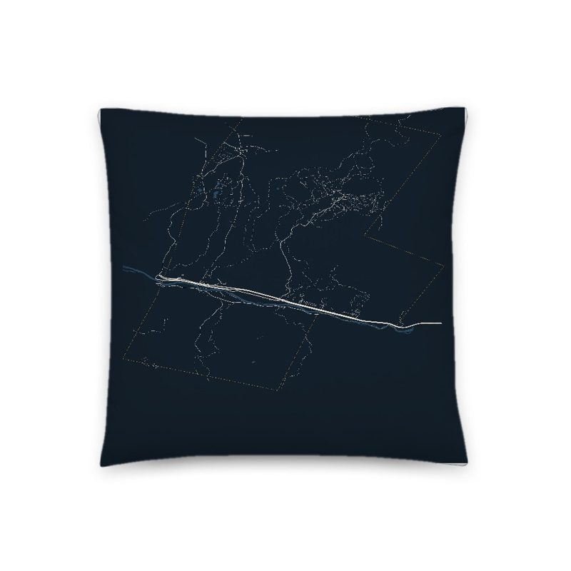 Bolton Map Throw Pillow