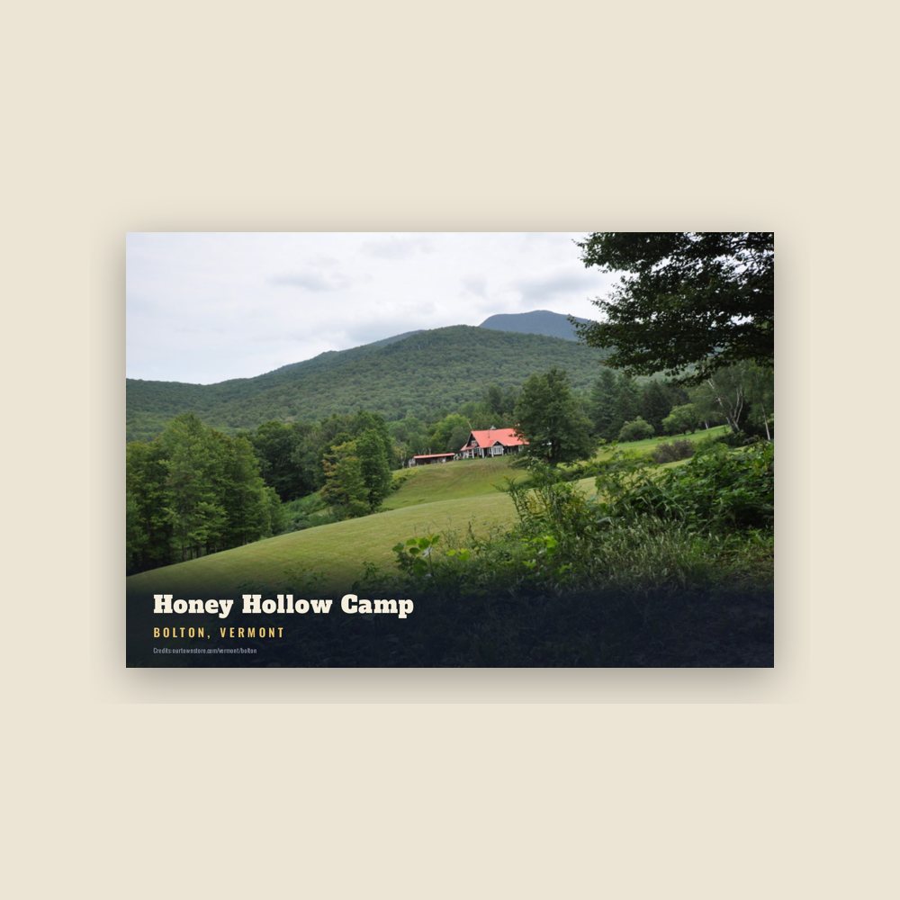 Bolton Honey Hollow Camp Postcard