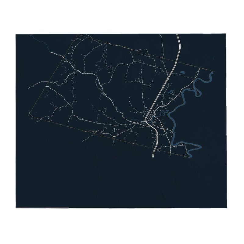 Bradford Street Map Throw Blanket