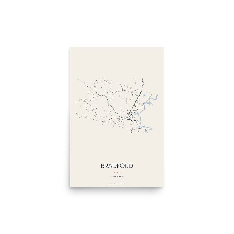 Bradford Street Map Poster · Linen