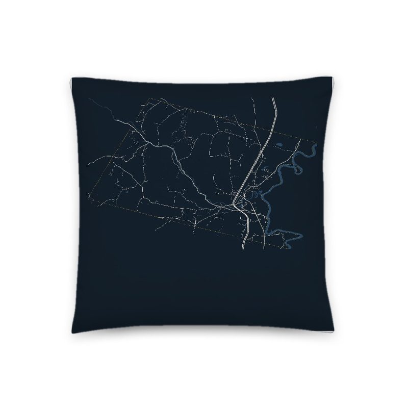 Bradford Map Throw Pillow