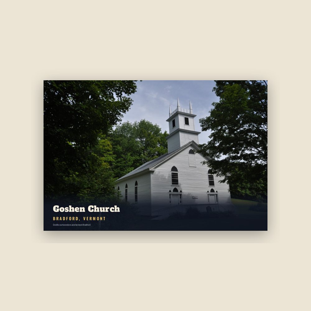 Bradford Goshen Church Postcard