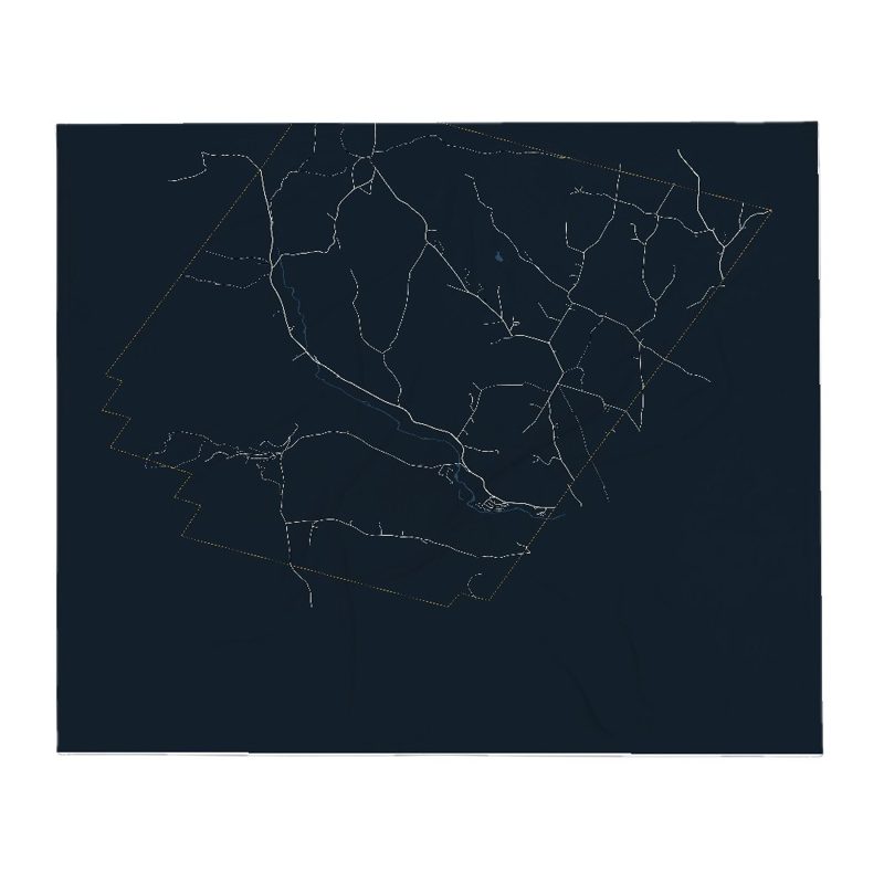 Braintree Street Map Throw Blanket