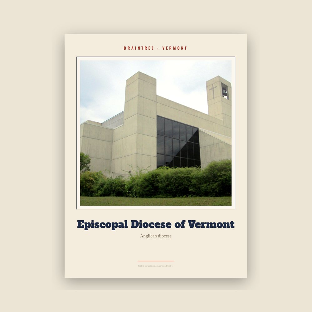 Braintree Episcopal Diocese of Vermont Landmark Print
