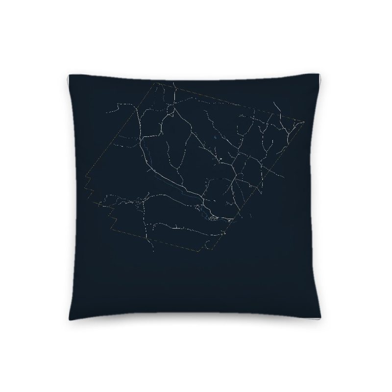 Braintree Map Throw Pillow