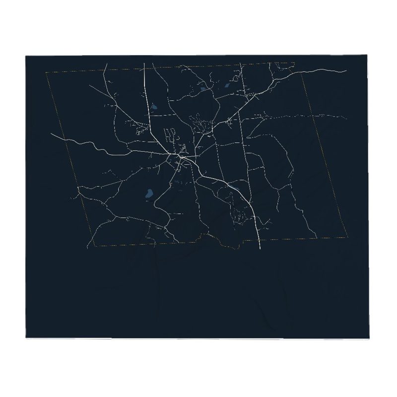 Brandon Street Map Throw Blanket