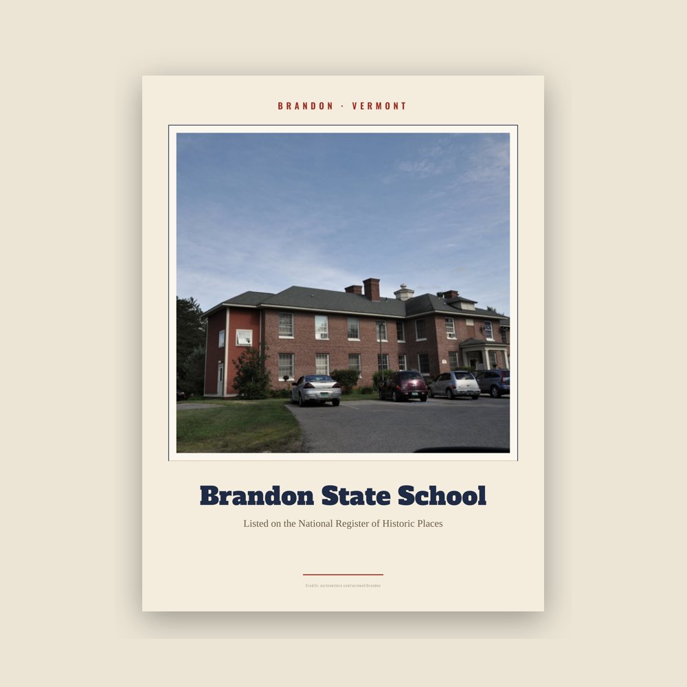 Brandon Brandon State School Landmark Print