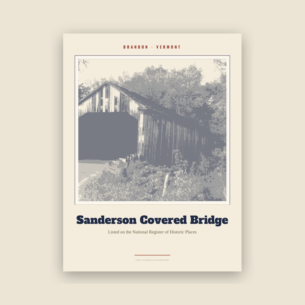 Brandon Sanderson Covered Bridge Landmark Print