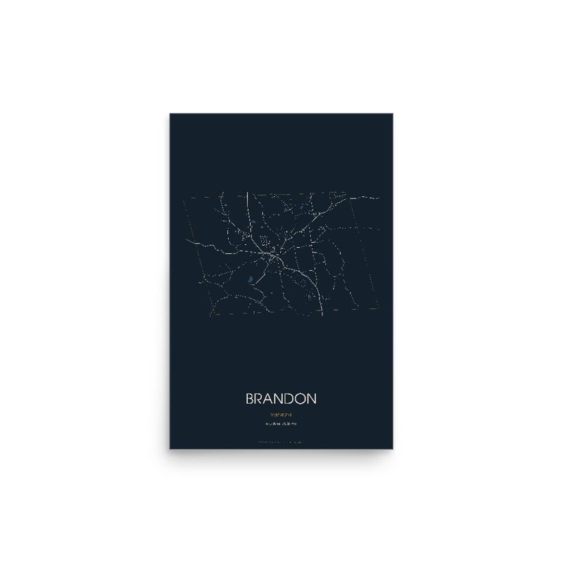 Brandon Street Map Poster · Midnight