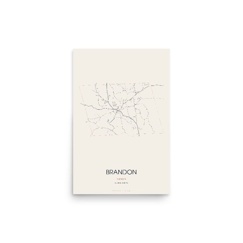 Brandon Street Map Poster · Linen